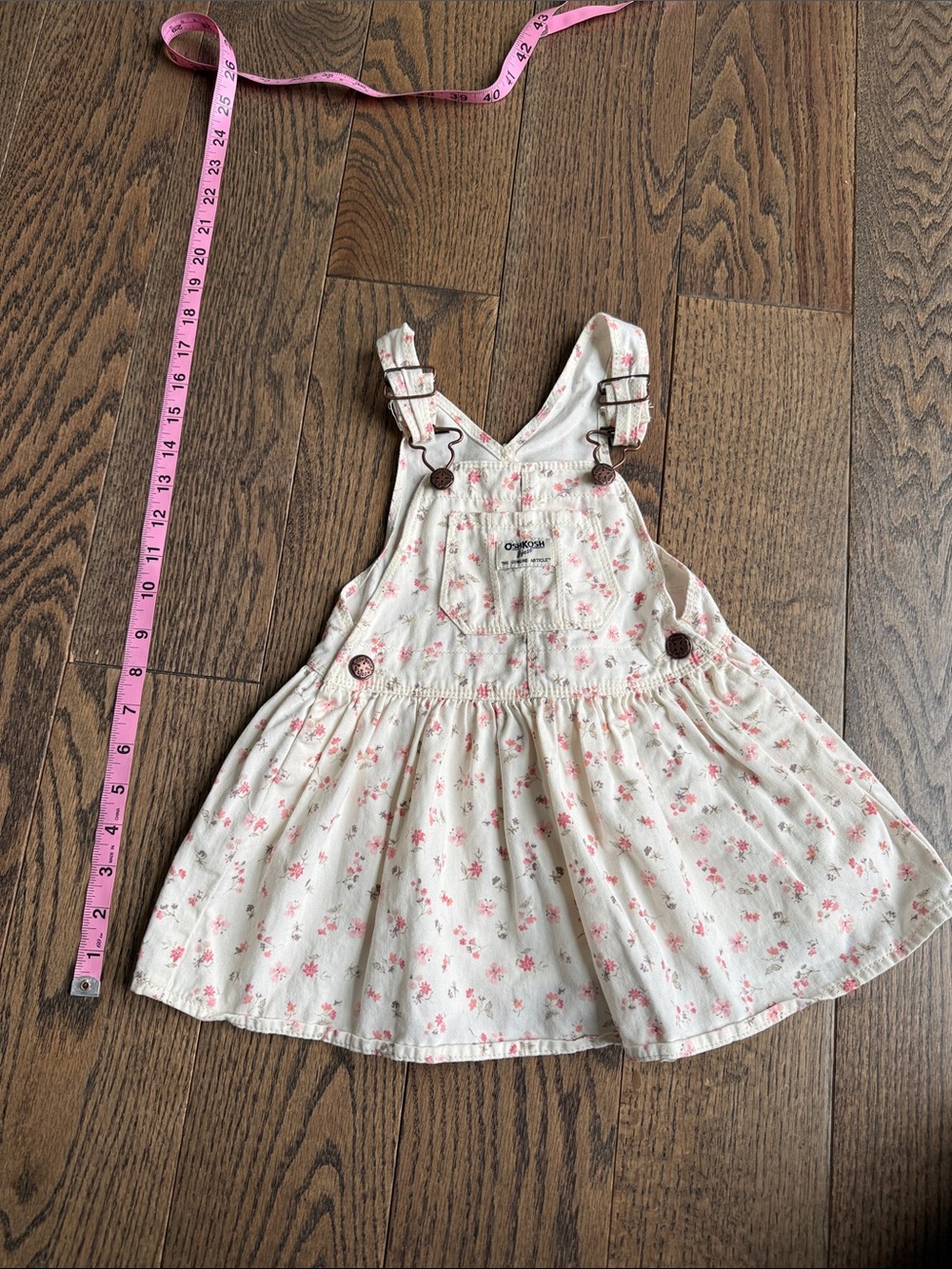 OshKosh B'gosh Cream Dress with Pink Floral Print - Picture 2 of 13